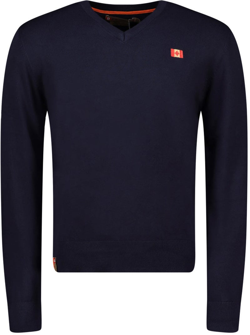 Pull col v felineak – canadian peak Bleu marine - Kiabi