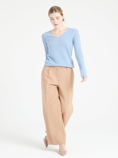 Pull col V femme 100% cachemire - LILLY 2A - Kiabi