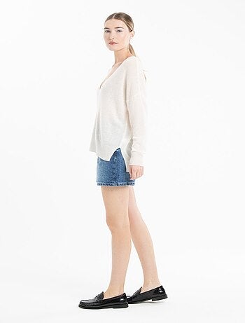 Pull col V femme 100% cachemire - NAMI 23