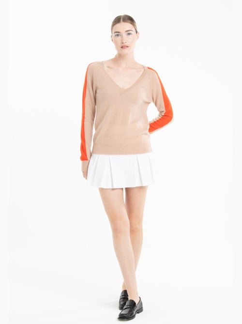 Pull col V femme 100% cachemire - RIA 1 - Kiabi