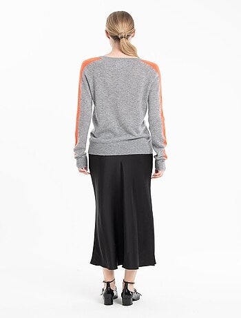 Pull col V femme 100% cachemire - RIA 1