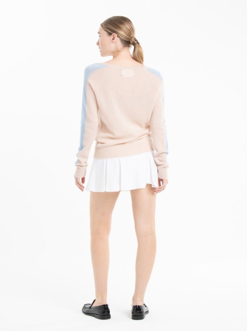 Pull col V femme 100% cachemire - RIA 1 Nude - Kiabi