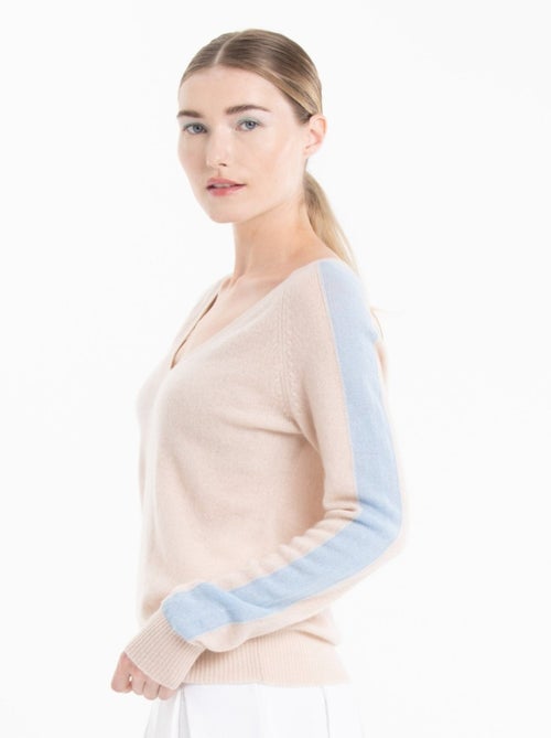 Pull col V femme 100% cachemire - RIA 1 - Kiabi