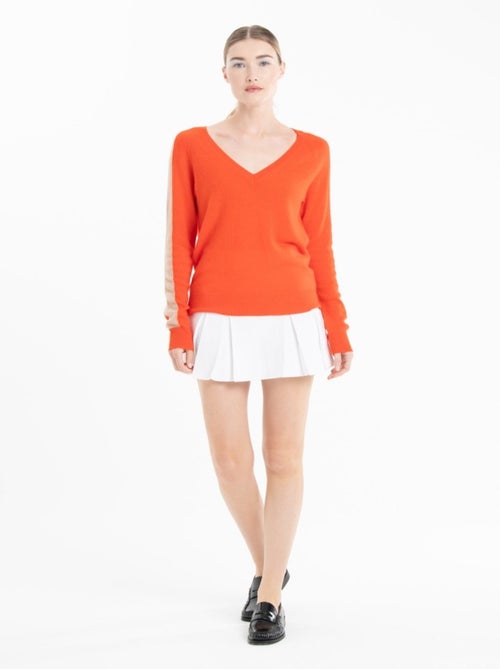 Pull col V femme 100% cachemire - RIA 1 - Kiabi