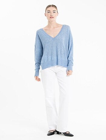 Pull col v femme 100% cachemire - ria 3