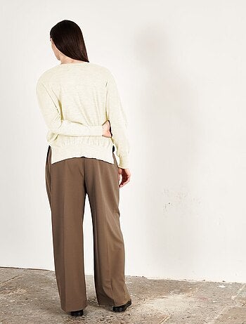 Pull col V femme 100% cachemire & laine ultrafin - KELLY 10