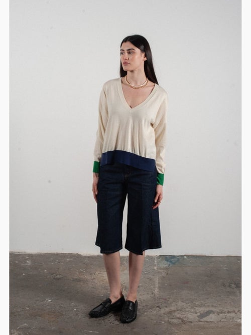 Pull col V femme 100% cachemire & laine ultrafin - KELLY 10 - Kiabi