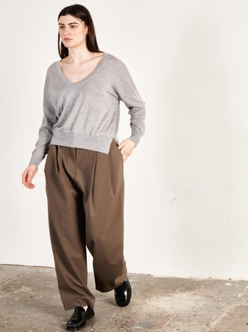 Pull col V femme 100% cachemire & laine ultrafin - KELLY 10 - Kiabi