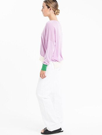 Pull col V femme 100% cachemire & laine ultrafin - KELLY 10