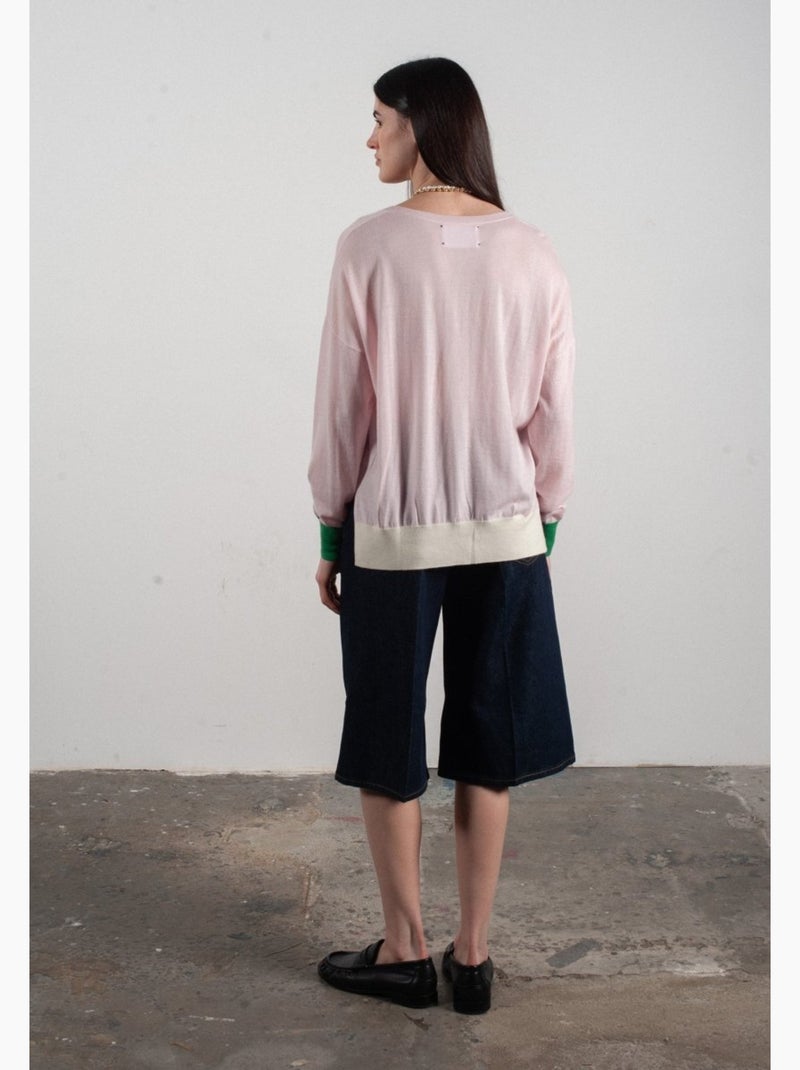 Pull col V femme 100% cachemire & laine ultrafin - KELLY 10 Lavande - Kiabi