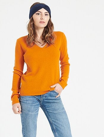 Pull col V femme en cachemire - LILLY 2A