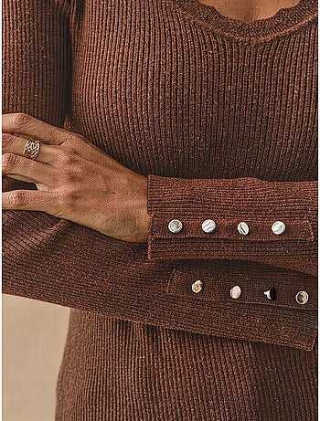 Pull col v finitions écailles - daxon