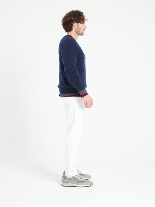 Pull col v homme 100% cachemire - luke 1 - Kiabi