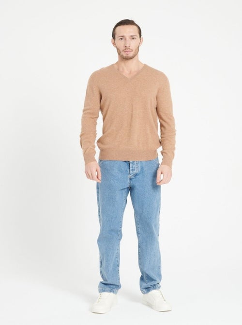 Pull col V homme 100% cachemire - LUKE 1 - Kiabi