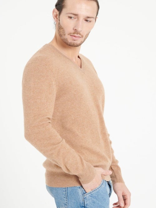 Pull col V homme 100% cachemire - LUKE 1 - Kiabi