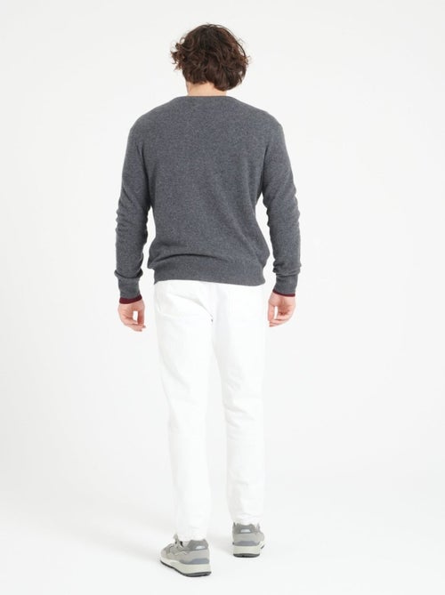 Pull col V homme 100% cachemire - LUKE 1 - Kiabi