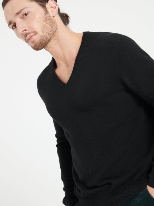 Pull col V homme 100% cachemire - LUKE 1 - Kiabi