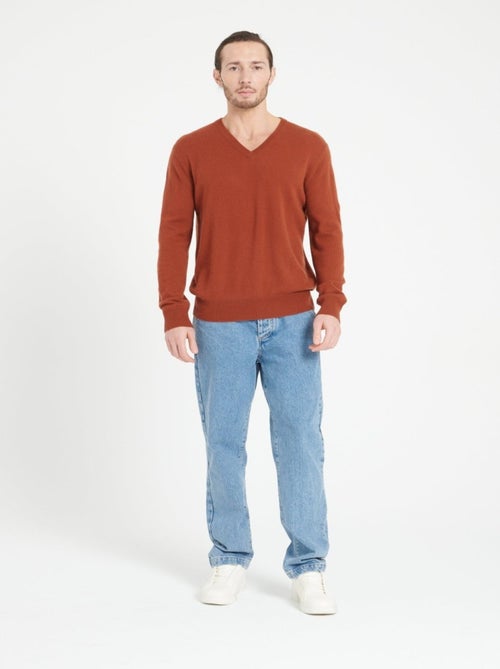Pull col V homme 100% cachemire - LUKE 1 - Kiabi