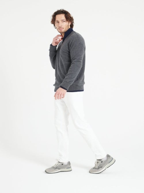 Pull col V homme 100% cachemire - LUKE 11 - Kiabi