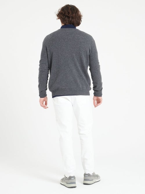 Pull col V homme 100% cachemire - LUKE 11 - Kiabi