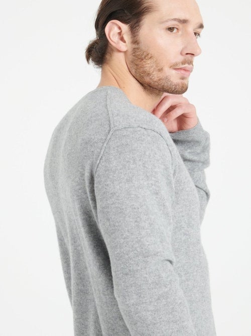 Pull col V homme 100% cachemire - LUKE 11 - Kiabi