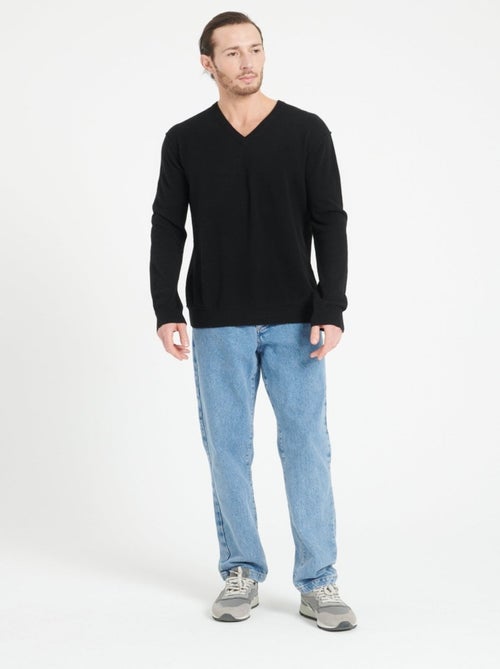 Pull col V homme 100% cachemire - LUKE 11 - Kiabi