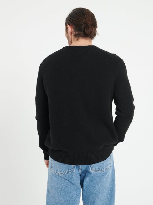 Pull col V homme 100% cachemire 4 fils - LUKE 13 - Kiabi