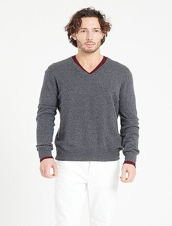 Pull col V homme en cachemire - LUKE 1