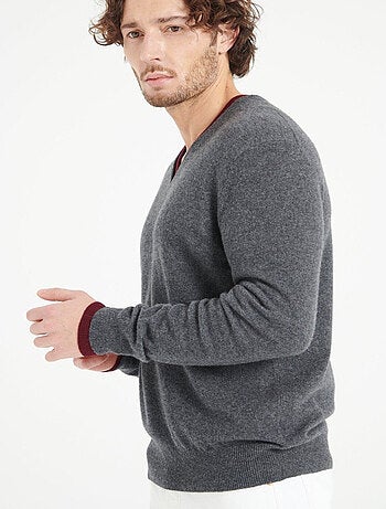 Pull col V homme en cachemire - LUKE 1