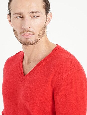 Pull col V homme en cachemire - LUKE 1