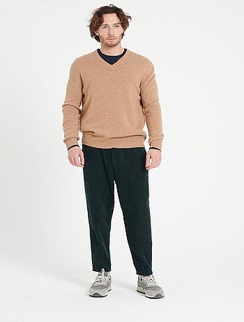 Pull col V homme en cachemire 4 fils LUKE 13