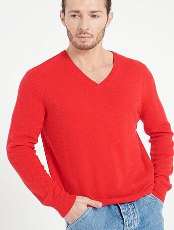 Pull col V homme en cachemire LUKE 1