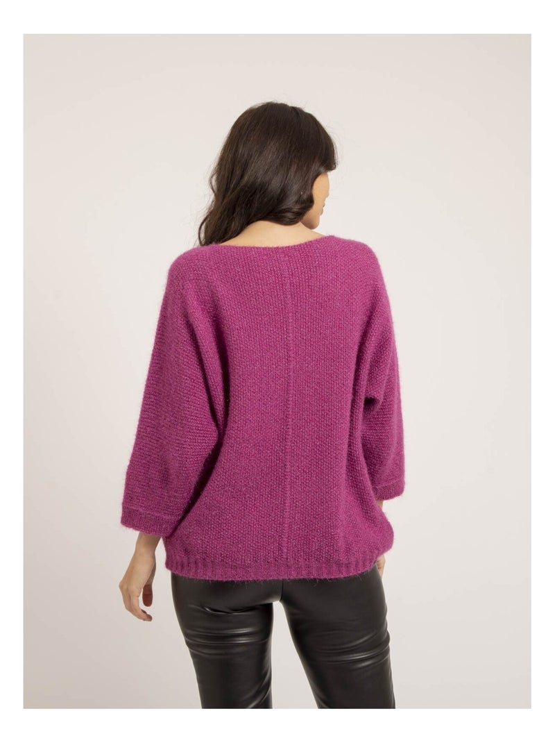 Pull col V KAFIA Violet - Kiabi