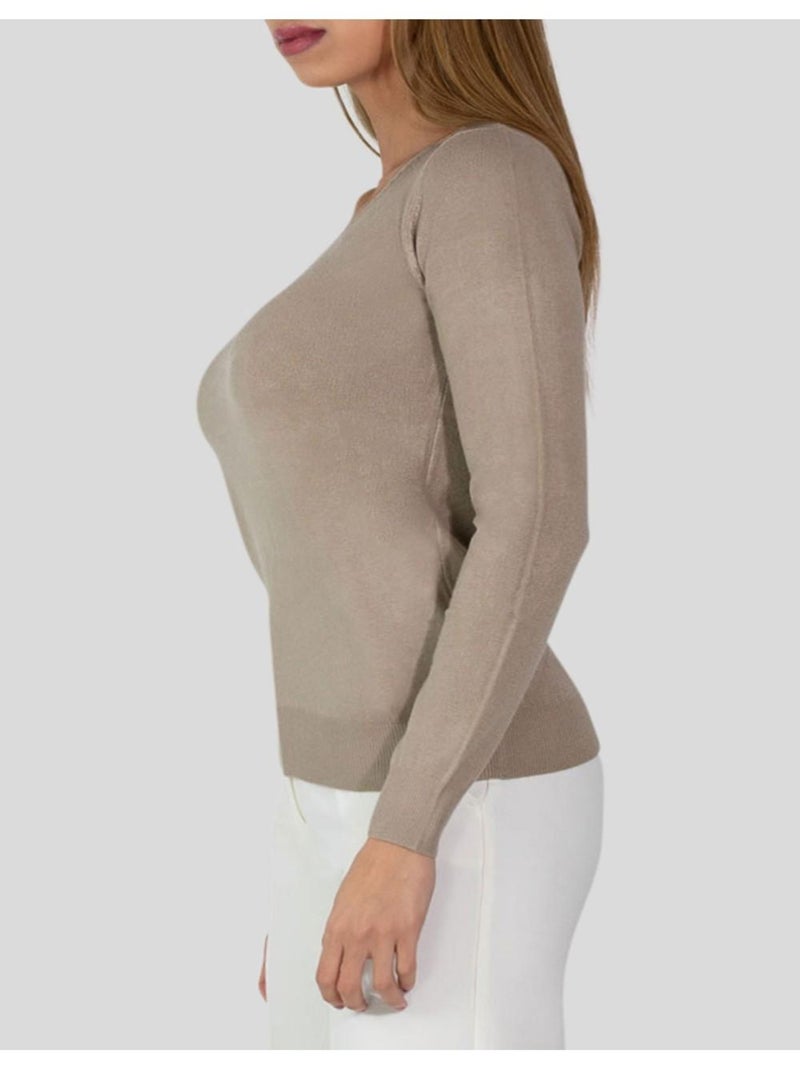 Pull col v Kebello Beige - Kiabi