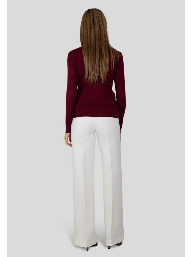 Pull col v Kebello Bordeaux - Kiabi