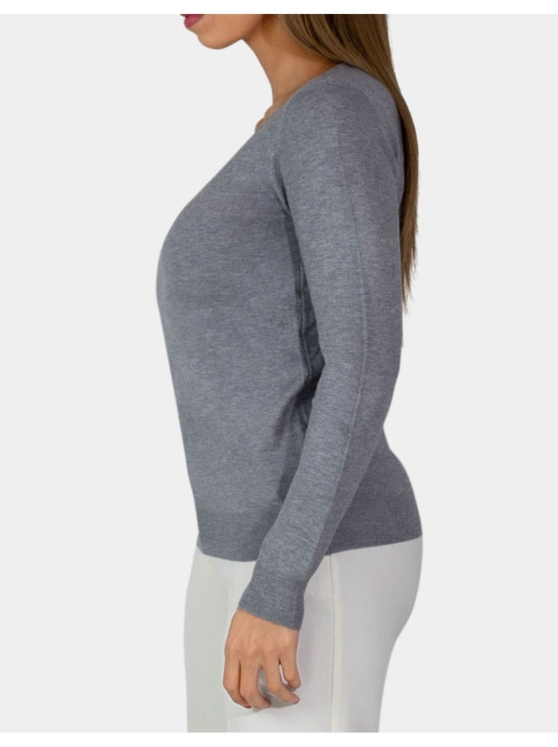 Pull col v kebello Gris - Kiabi