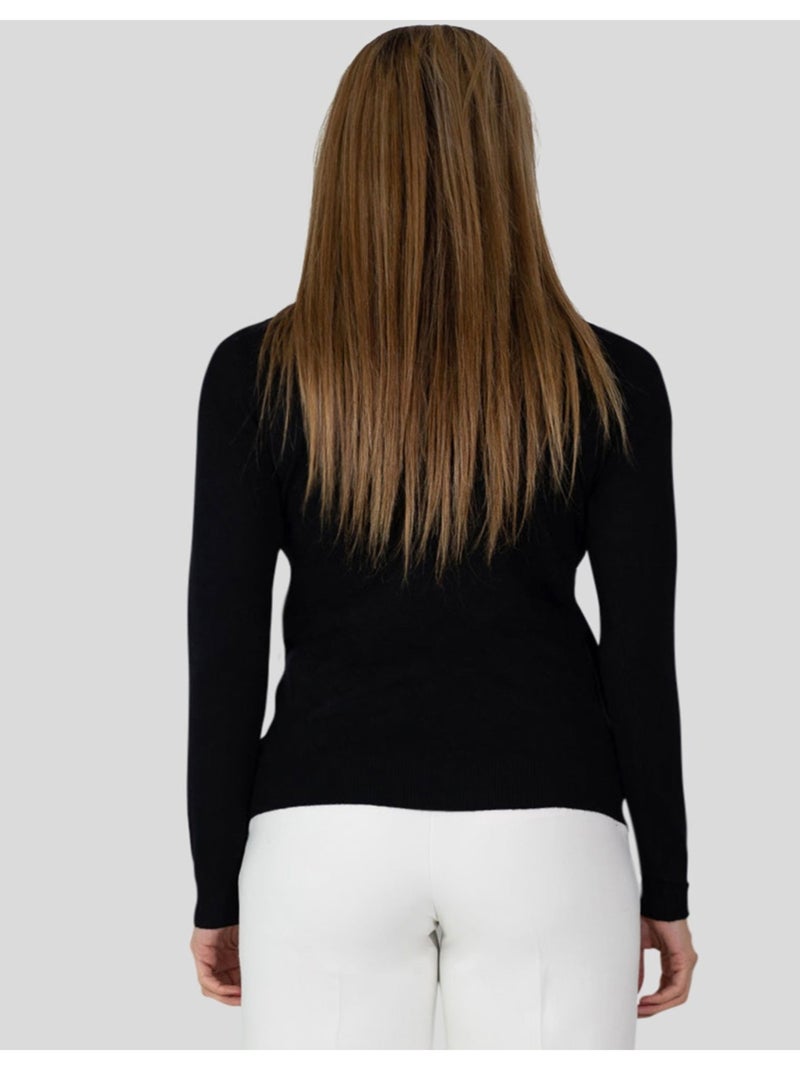 Pull col v kebello Noir Noir - Kiabi
