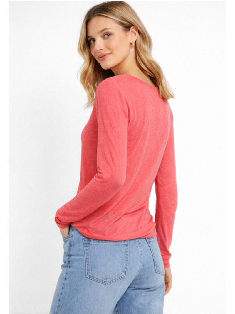 Pull Col V Kebello Orange - Kiabi