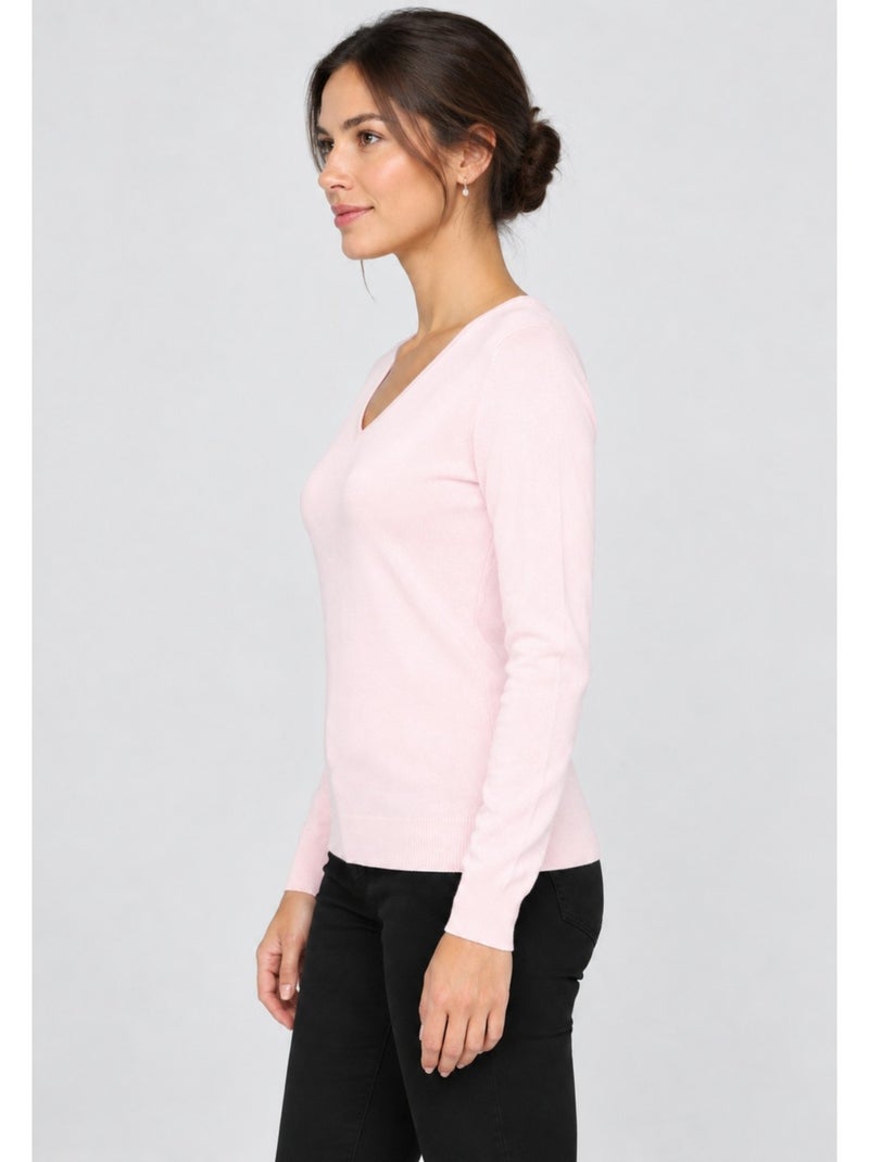 Pull col v kebello Rose - Kiabi