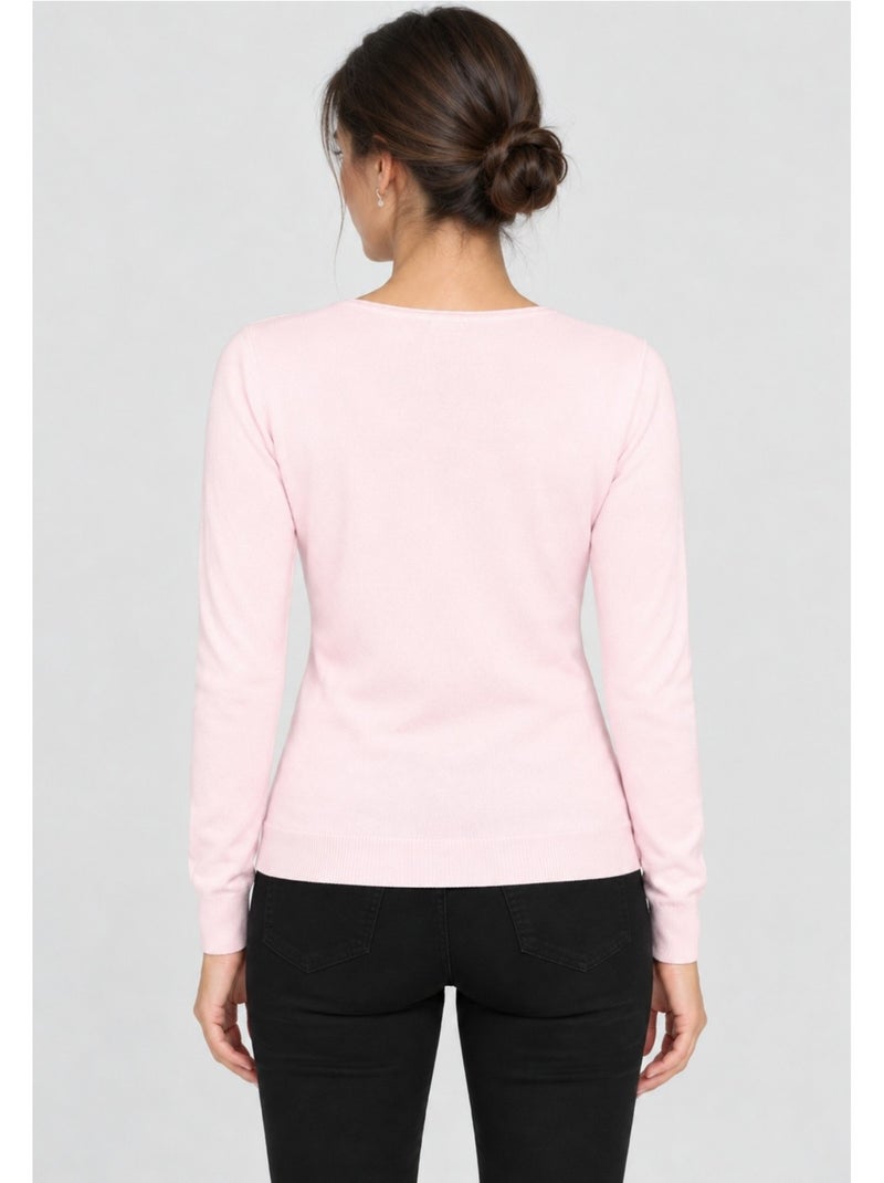 Pull col v kebello Rose - Kiabi