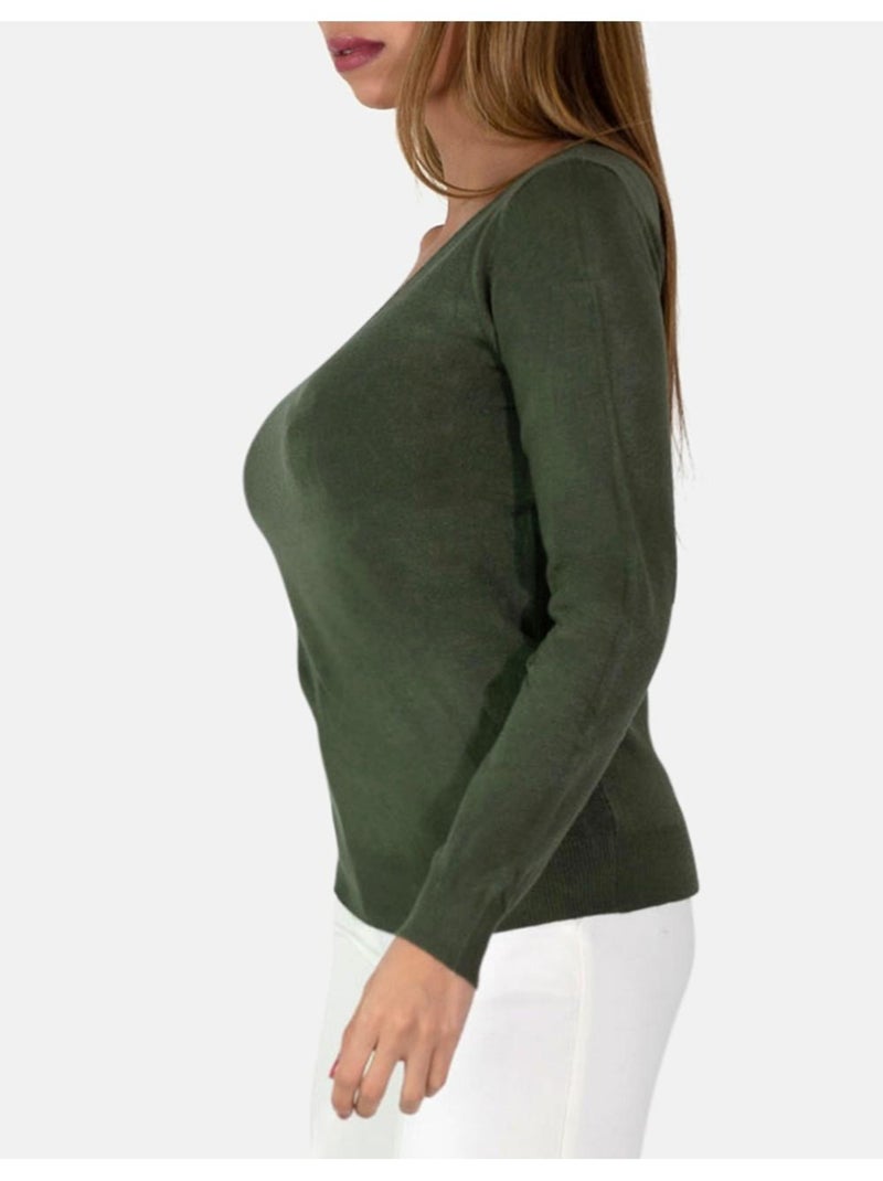 Pull col v Kebello Vert - Kiabi