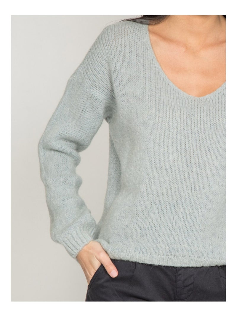 Pull col v KYO Gris - Kiabi
