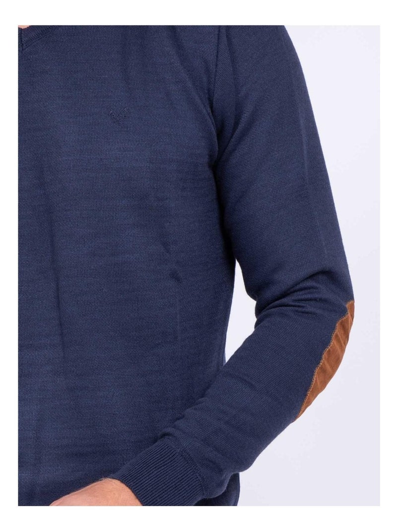 Pull col V LAMBOISE Bleu marine - Kiabi
