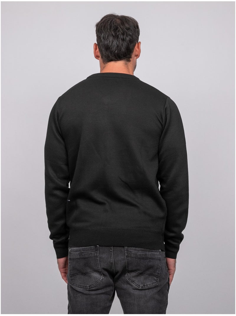 Pull col v lamboise Noir - Kiabi