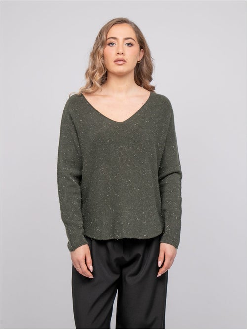 Pull col v maille fil brillant kassiane - Kiabi Pull col v maille fil brillant kassiane - Kiabi