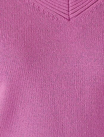 Pull col "V" maille jersey - Damart