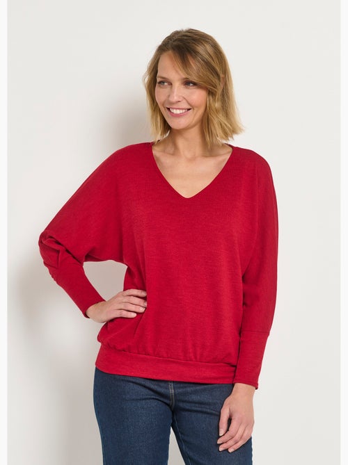 Pull col V manches et base resserrés - AFIBEL - Kiabi