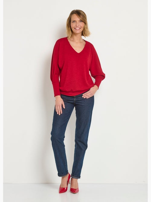 Pull col V manches et base resserrés - AFIBEL - Kiabi