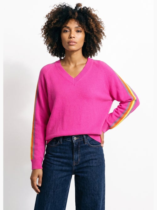Pull col v manches lignes multicolores - afibel - Kiabi Pull col v manches lignes multicolores - afibel - Kiabi