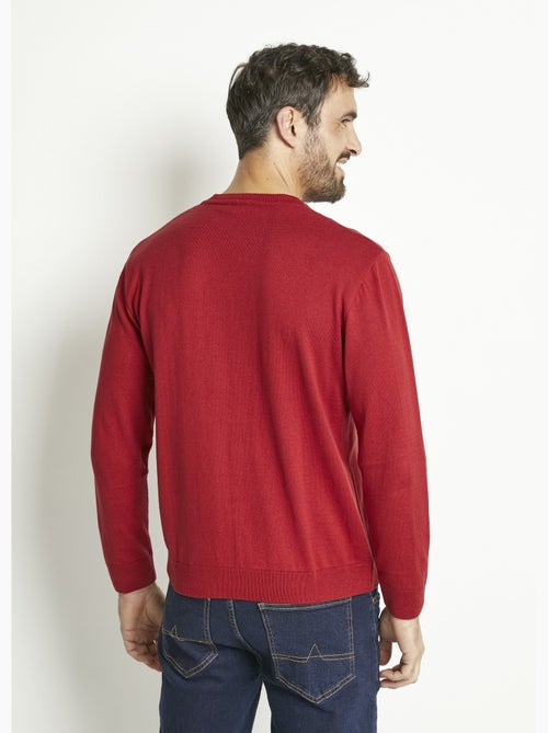 Pull col V manches longues coton - Afibel - Kiabi